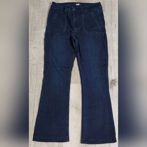 Paige Jeans Womens 29 Blue Claudine Flare High Waist Fidelity Denim